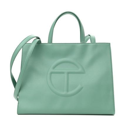 Telfar Vegan Leather Medium Shopping Bag Sage 1 of 10