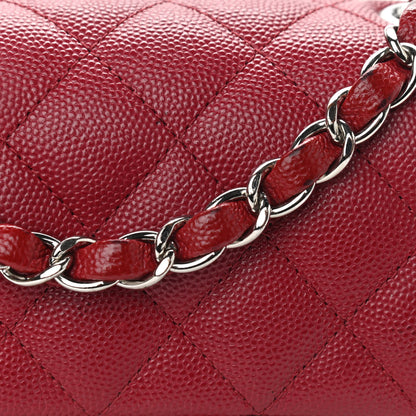 Chanel Caviar Quilted Mini Rectangular Flap Dark Red 10 of 12