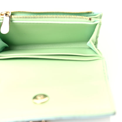 Christian Dior Lambskin Cannage Miss Dior Glycine Wallet Blue Green 5 of 11