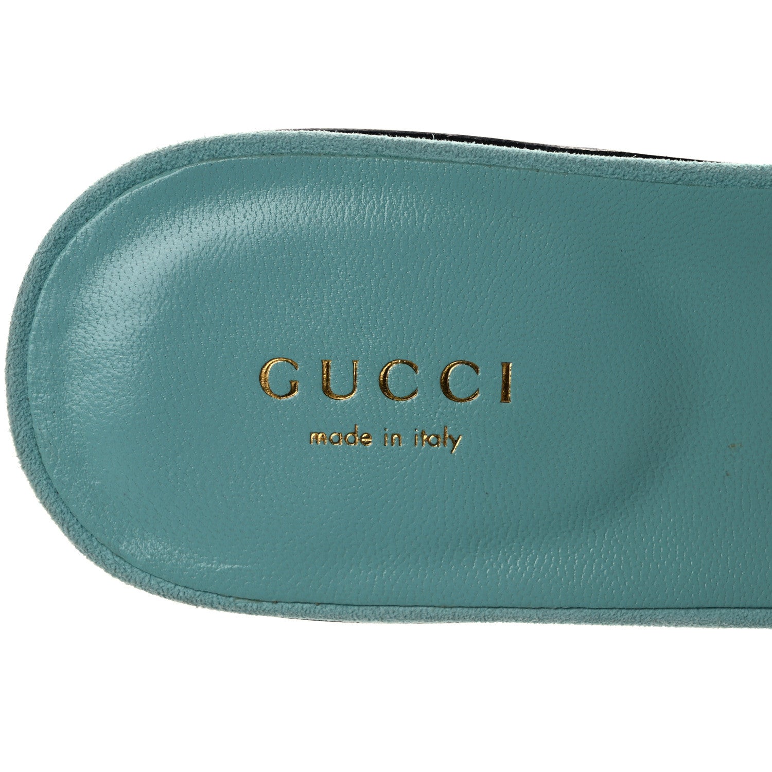 Gucci Kid Scamosciato Interlocking G Cut Out Slide Sandals 38 Banana 7 of 8