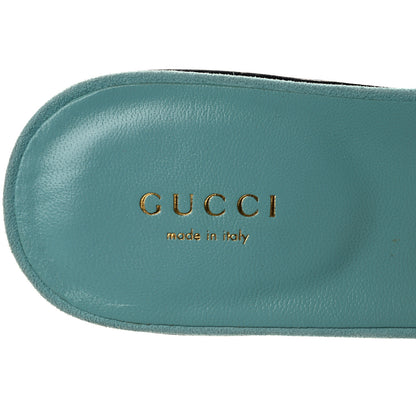 Gucci Kid Scamosciato Interlocking G Cut Out Slide Sandals 38 Banana 7 of 8