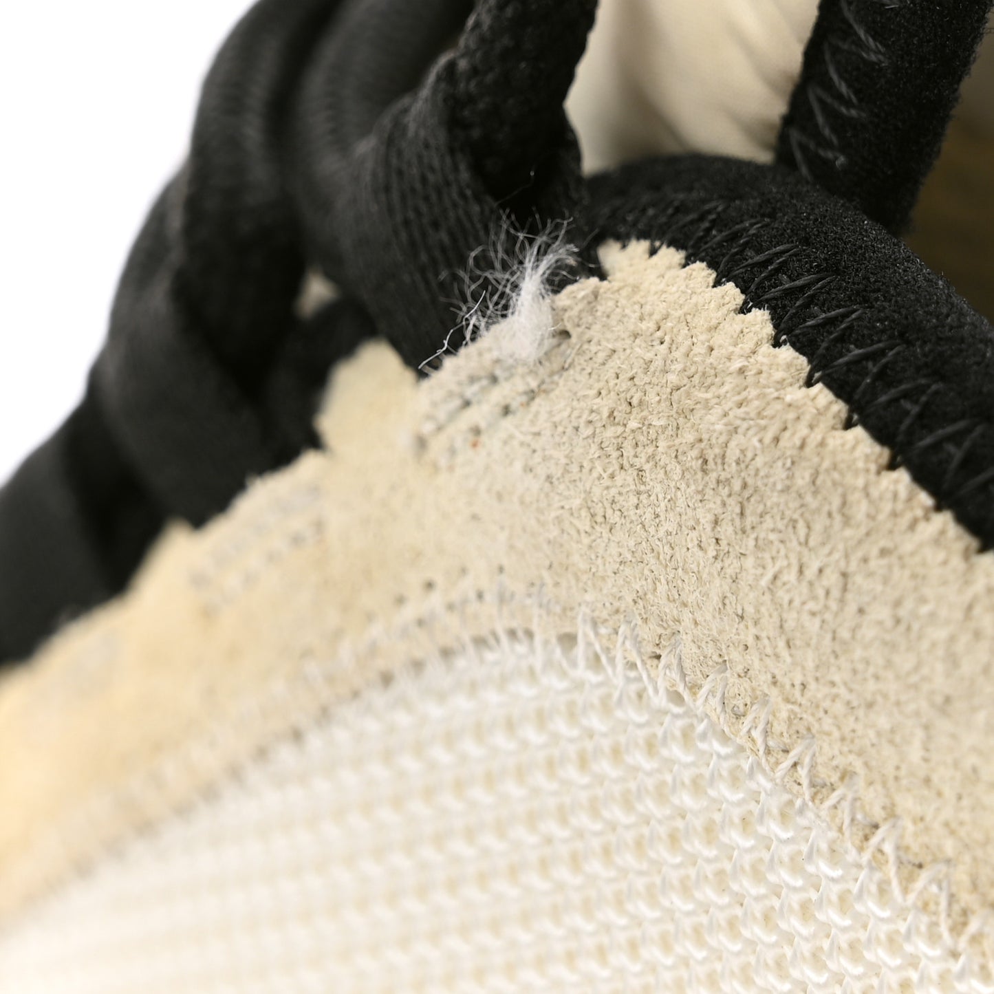 Fabric Suede Calfskin CC Sneakers 37 Ivory Black