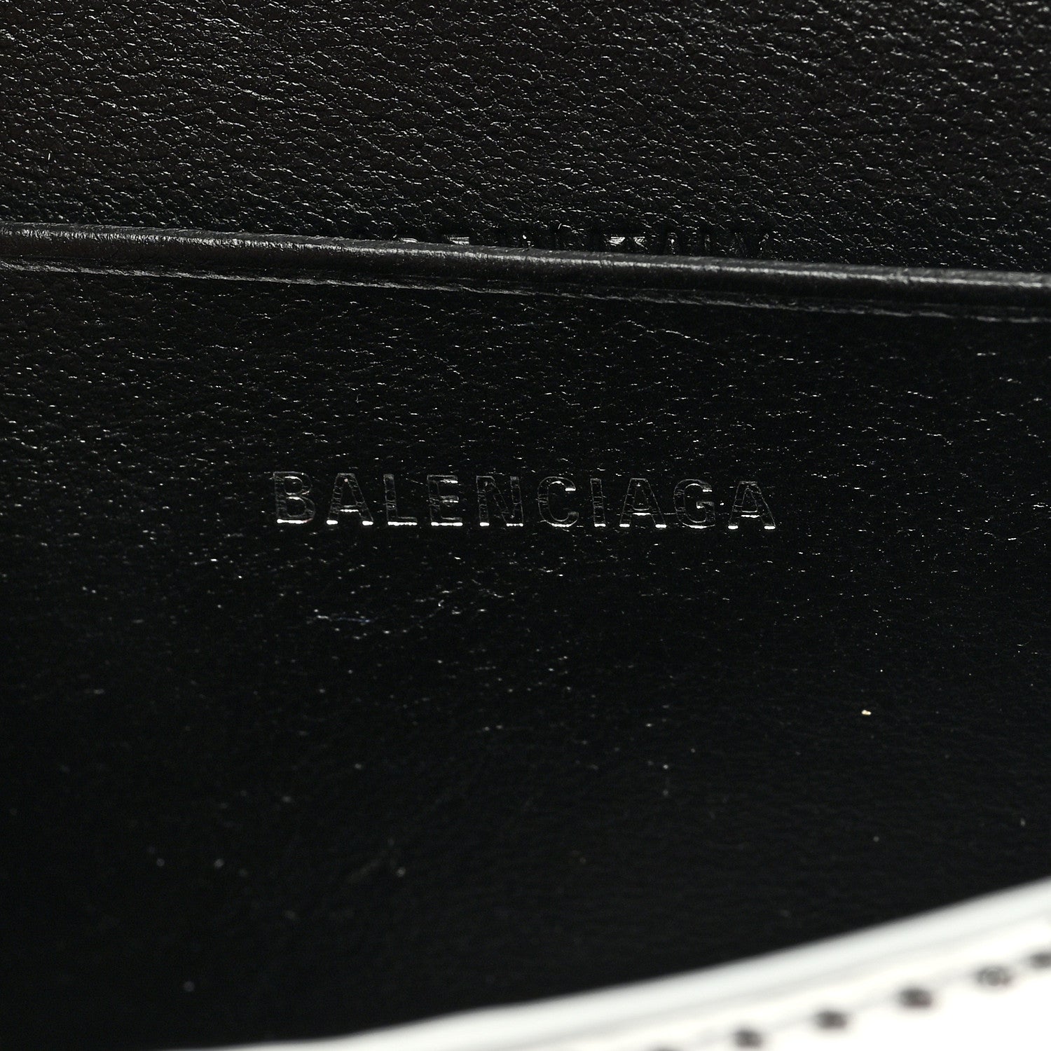 Balenciaga Metallic Calfskin Crocodile Embossed Hourglass Top Handle Bag Mini Silver 6 of 9