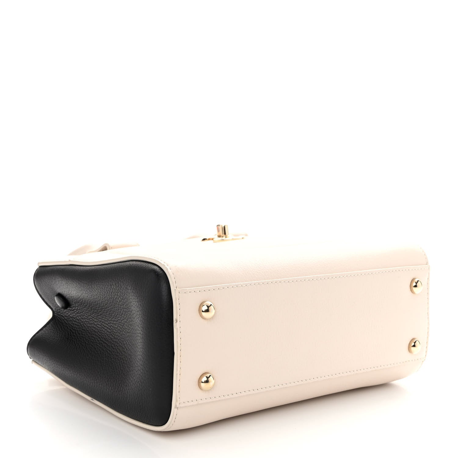 Chanel Grained Calfskin Mini Bi-Color Neo Executive Shopper Tote Beige Black 4 of 9