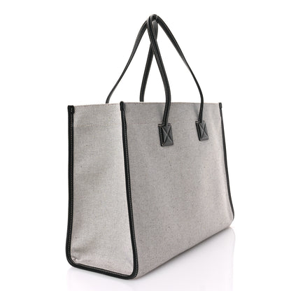 Burberry Canvas Smooth Calfskin Medium Two Tone Freya Tote Black 3 of 10