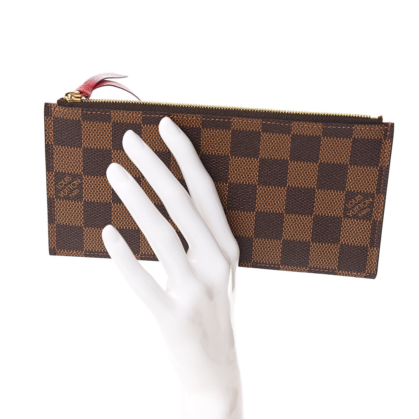 Damier Ebene Felicie Chain Wallet Zippered Insert