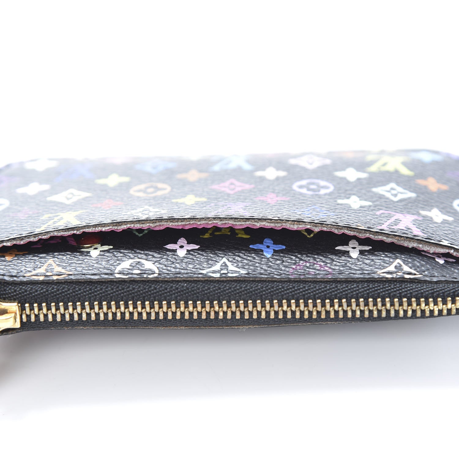 Louis Vuitton Monogram Multicolor Key Pouch Black Grenade 8 of 9