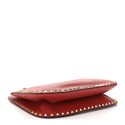 Valentino Garavani Vitello Rockstud Flip-Lock Bag Red 4 of 11