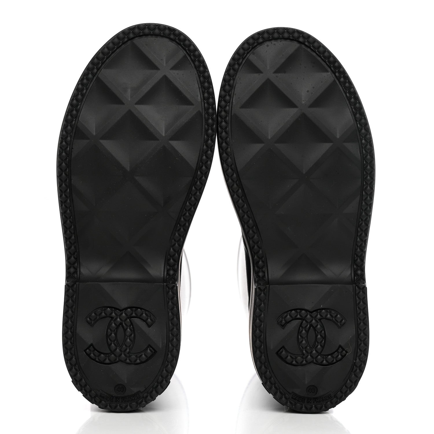 Chanel Caoutchouk CC High Boots 40 Black 5 of 15