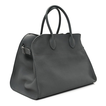 The Row Matte Grained Calfskin Soft Margaux 15 Grey 3 of 9