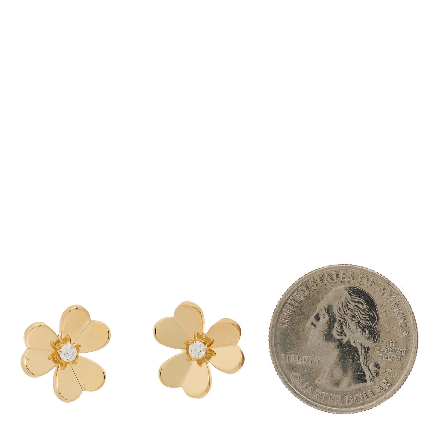 18K Yellow Gold Diamond Small Frivole Earrings