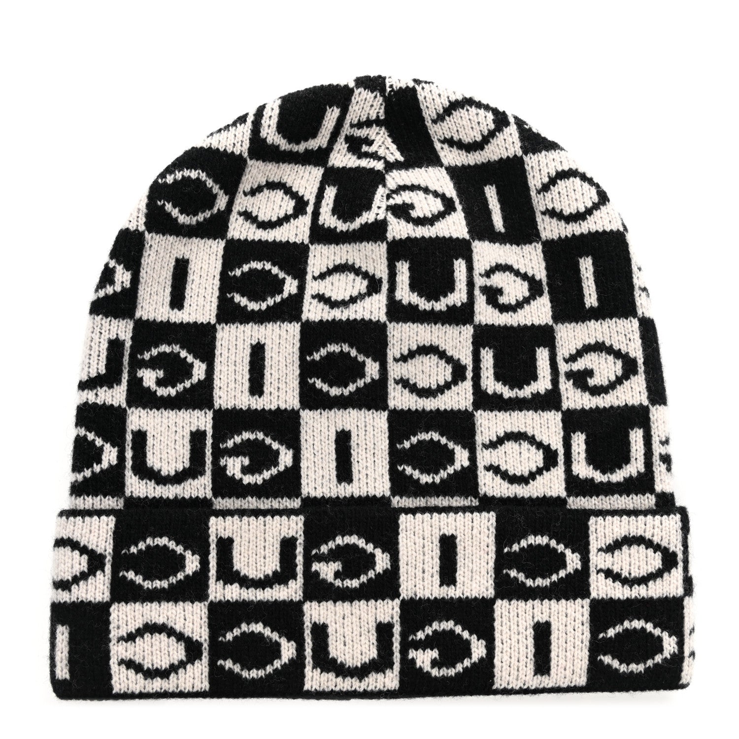 Gucci Wool Appside Beanie L Black Ivory 1 of 7
