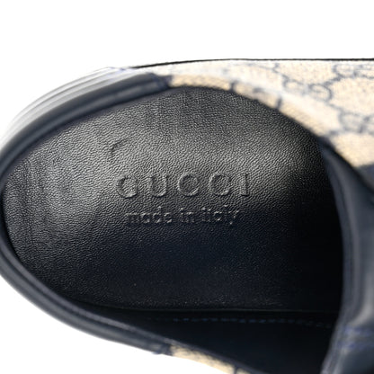 Gucci GG Supreme Monogram Calfskin Mens Low Top Sneakers 11 Blue Beige 6 of 7