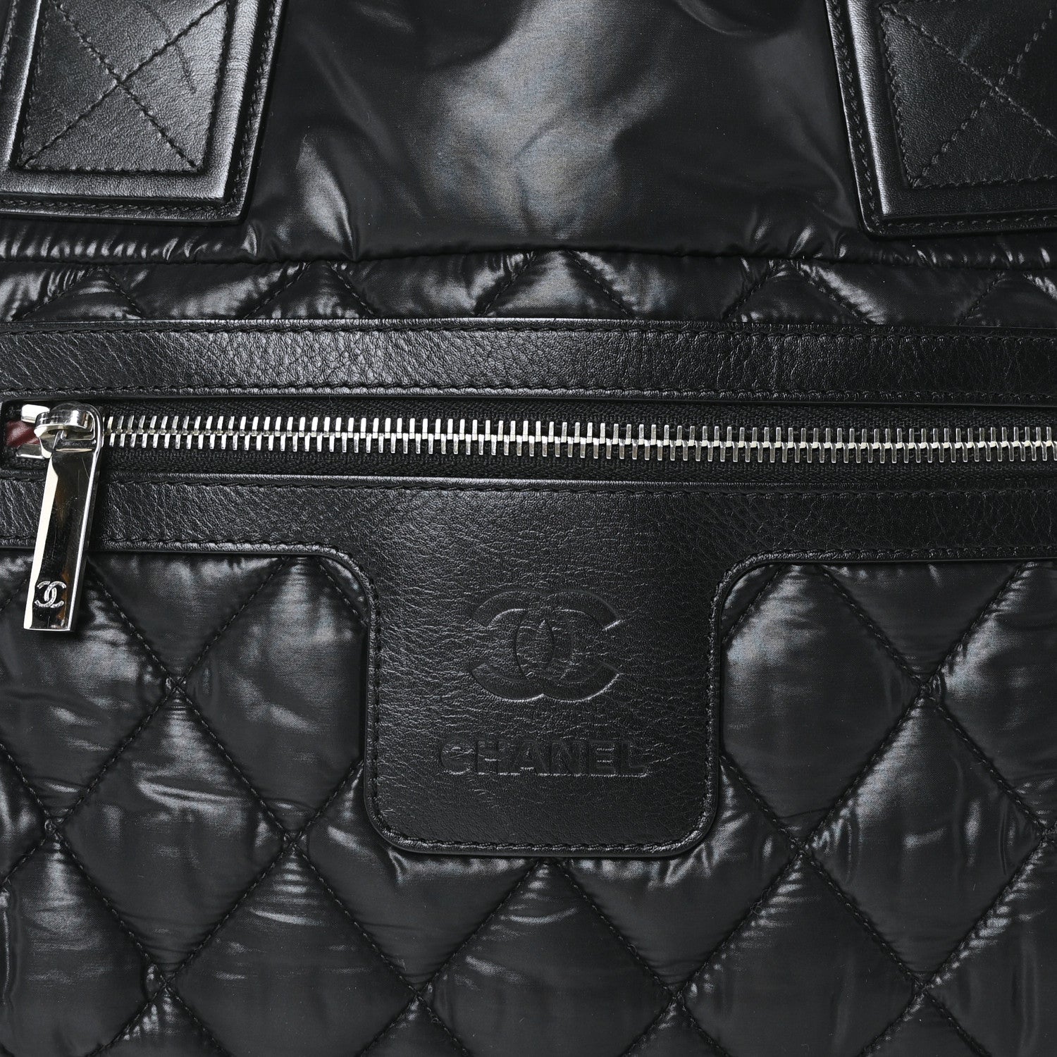 Chanel Nylon Quilted Small Coco Cocoon Tote Black 8 of 10