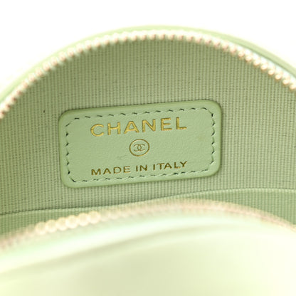 Chanel Lambskin Quilted Chanel 19 Round Clutch With Chain Light Green 6 of 11