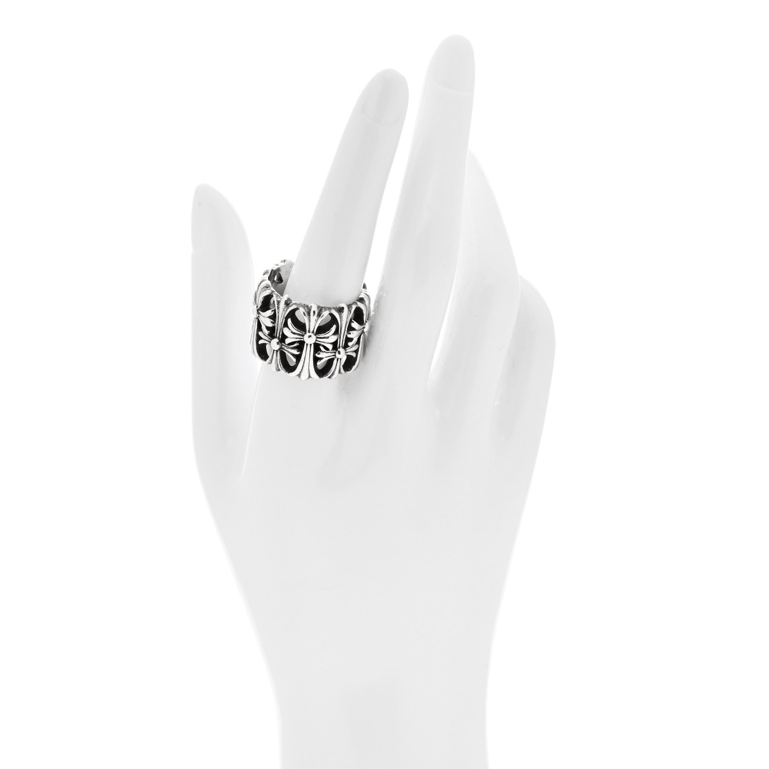 Chrome Hearts Sterling Silver Cemetery Cross Ring 63 10.25 2 of 6