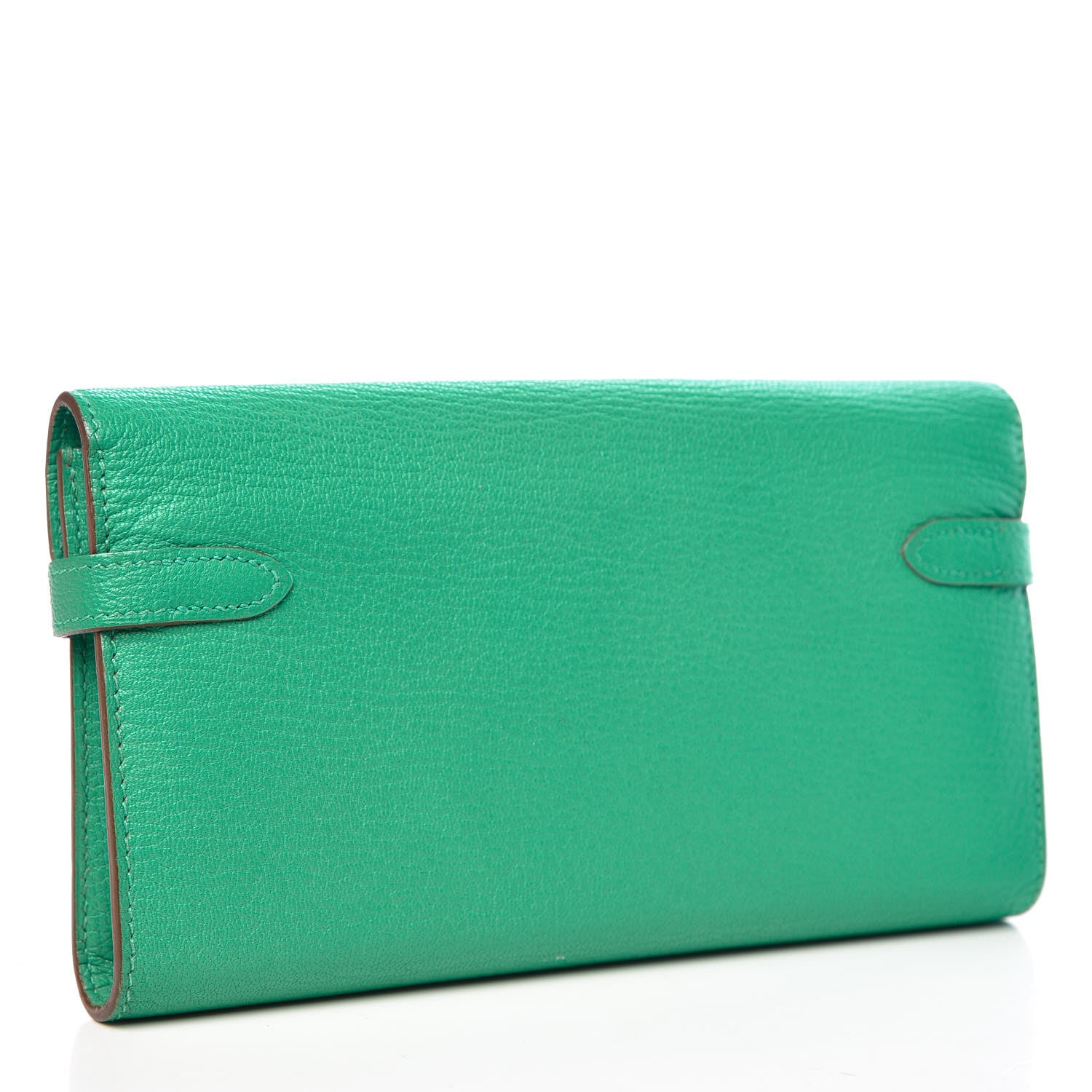 Hermes Chevre Mysore Kelly Longue Wallet Menthe 3 of 8