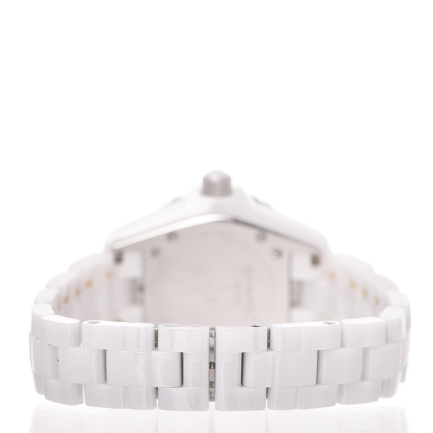 Stainless Steel Ceramic Diamond 33mm J12 Quartz Watch White