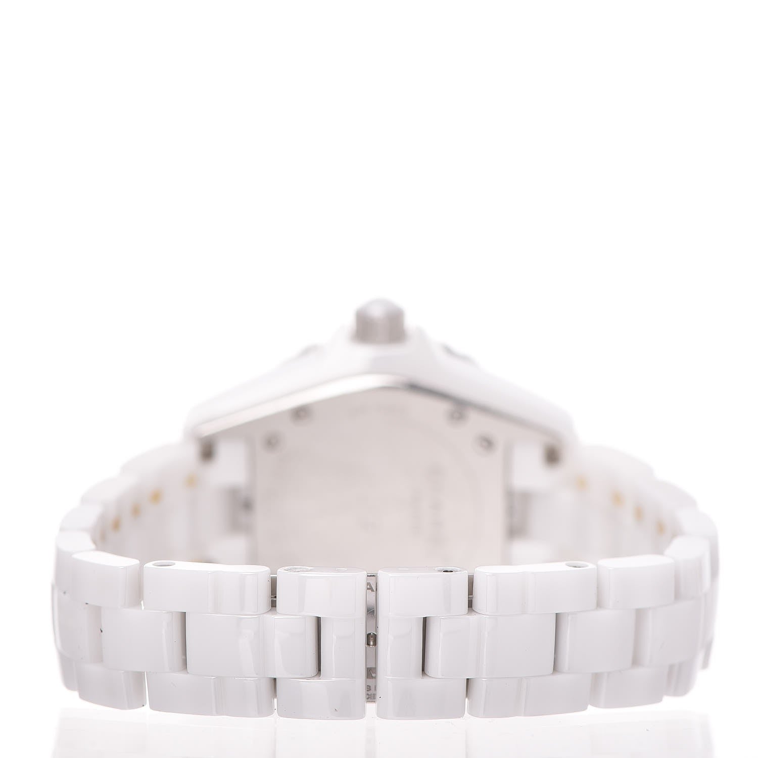 Chanel Stainless Steel Ceramic Diamond 33mm J12 Quartz Watch White 5 of 8