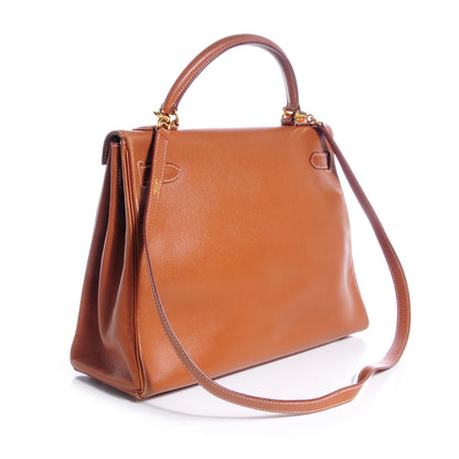 Hermes Courchevel Kelly Retourne 32 Gold 3 of 10