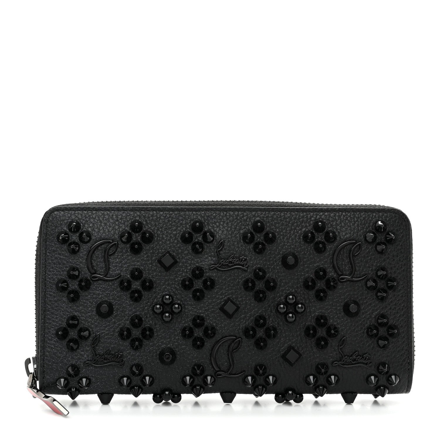 Christian Louboutin Calfskin Loubinthesky Panettone Wallet Black 1 of 7