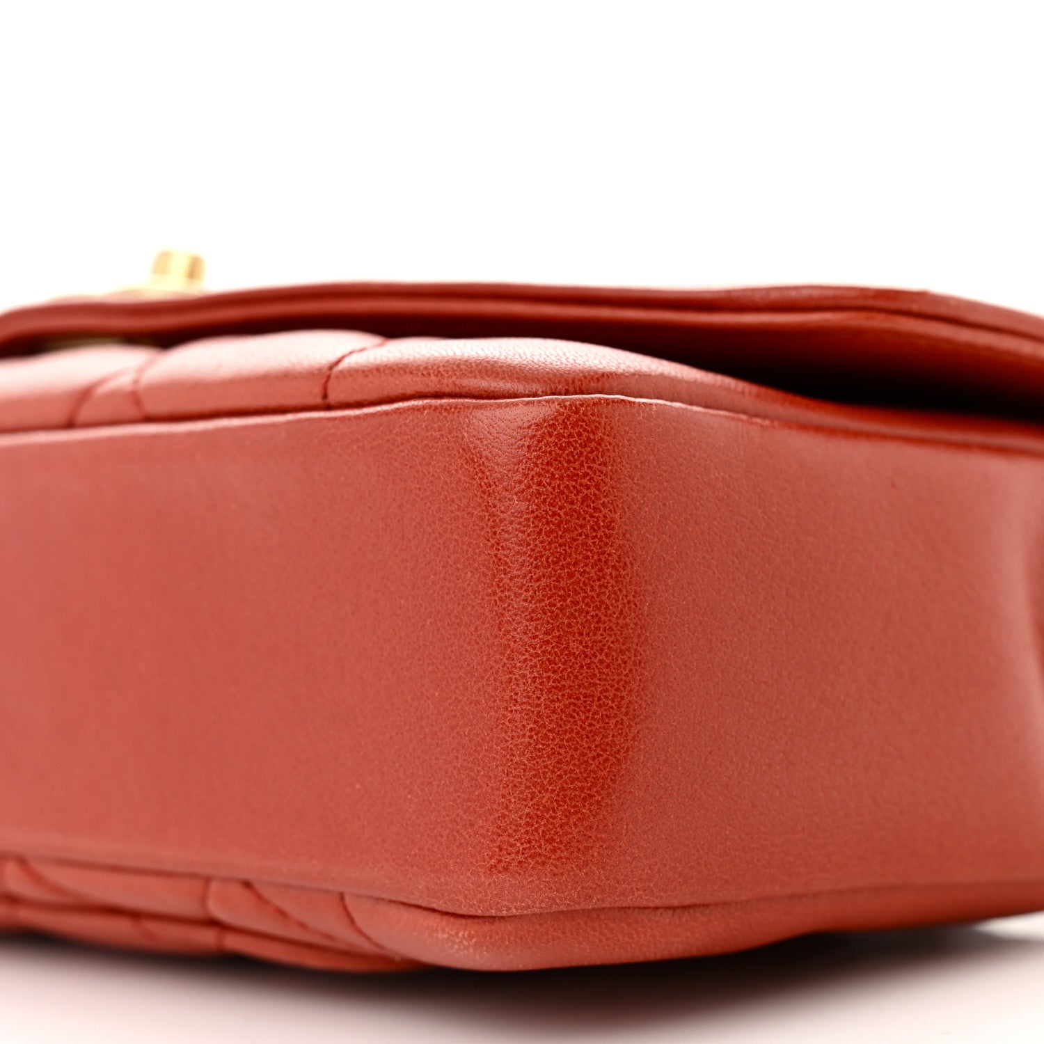 Chanel Lambskin Quilted Medium Vintage Flap Bag Red 10 of 11