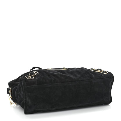 Balenciaga Baby Daim Gold Metallic Edge Hardware City Black 3 of 9