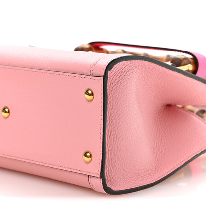 Gucci Wonka Grain Calfskin Mini Diana Tote Bag Wild Rose Fuxia Fluo 9 of 9