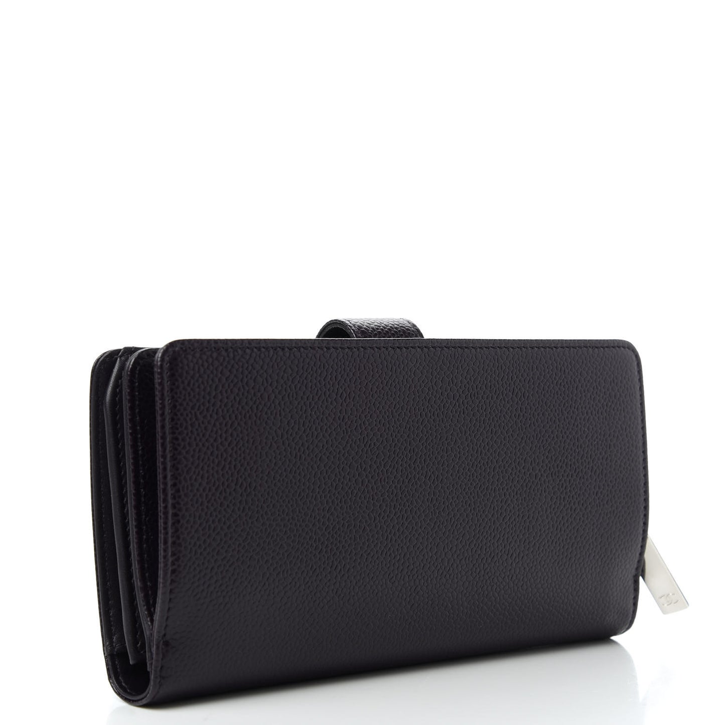 Caviar Timeless CC French Long Wallet Purple