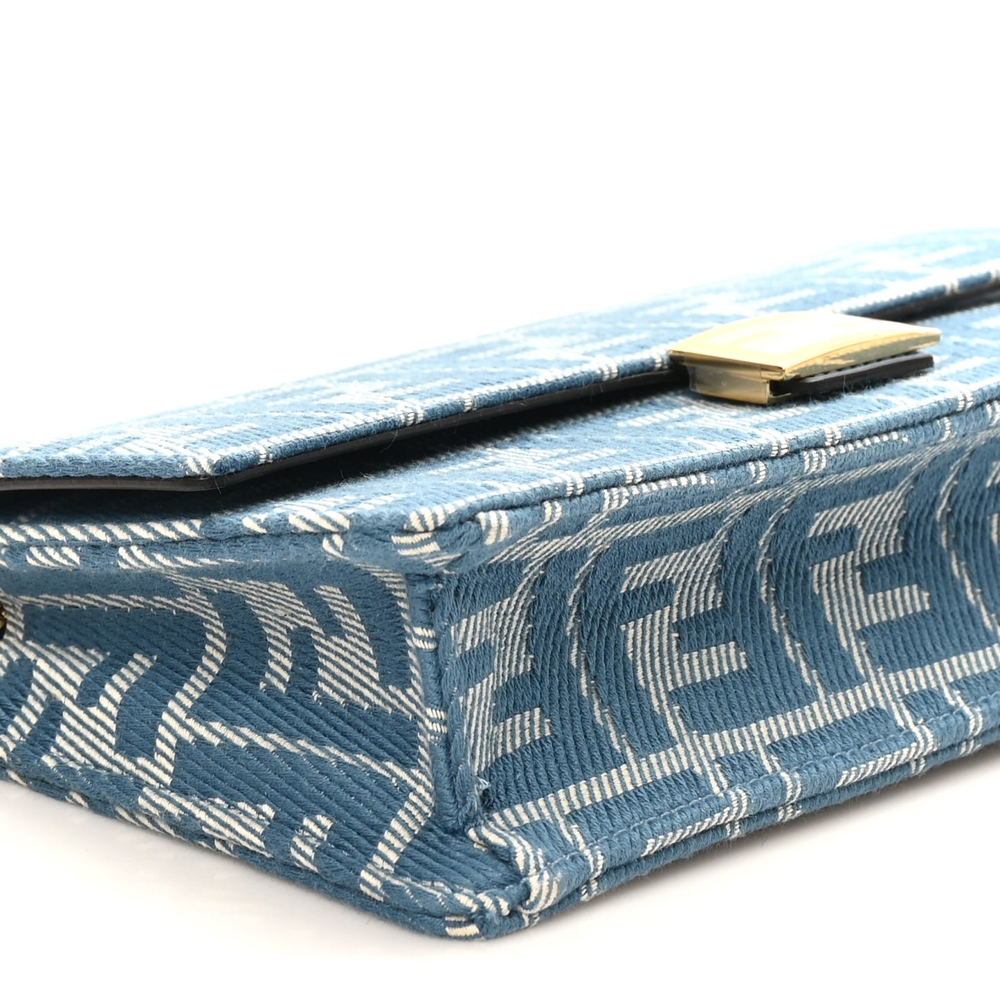 Denim FF 1974 Wallet On Chain Baguette Blue Blue White