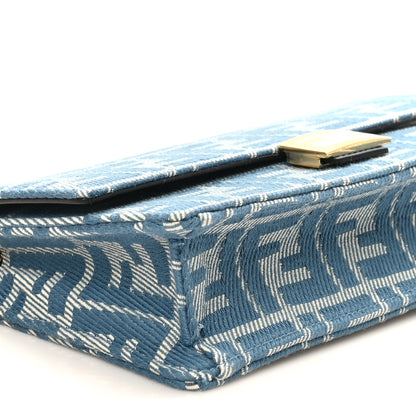 Fendi Denim FF 1974 Wallet On Chain Baguette Blue Blue White 8 of 9