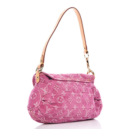 Louis Vuitton Monogram Denim Mini Pleaty Fuchsia 3 of 11