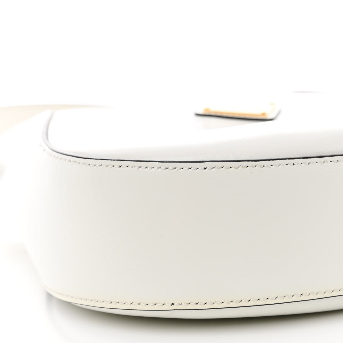 Box Calfskin Shoulder Bag White Black