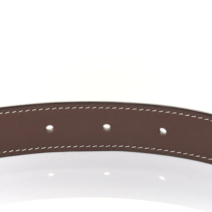 Hermes Swift Epsom 24mm Belt Strap 80 White Etoupe 6 of 7