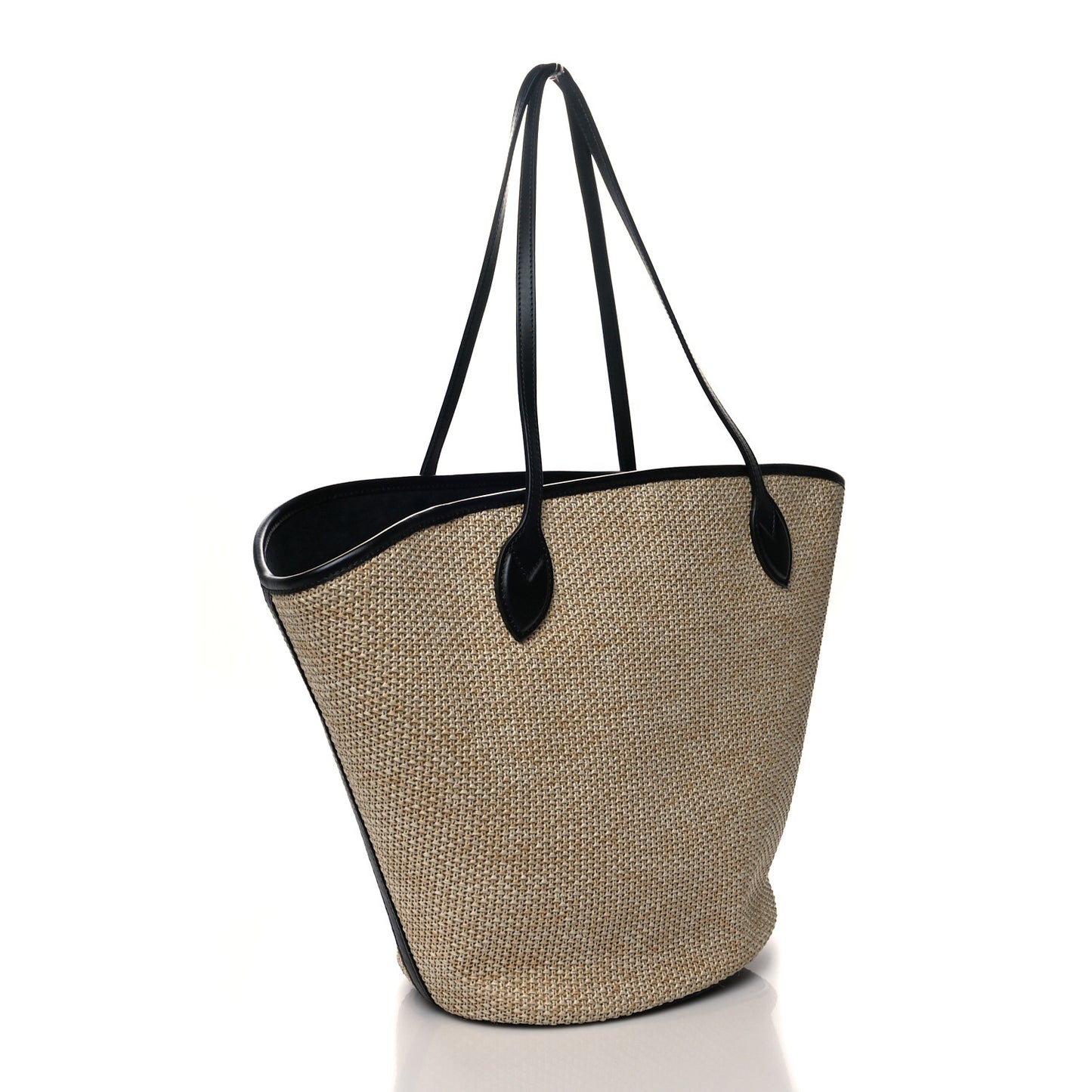 Raffia Saint Jacques Tote Black