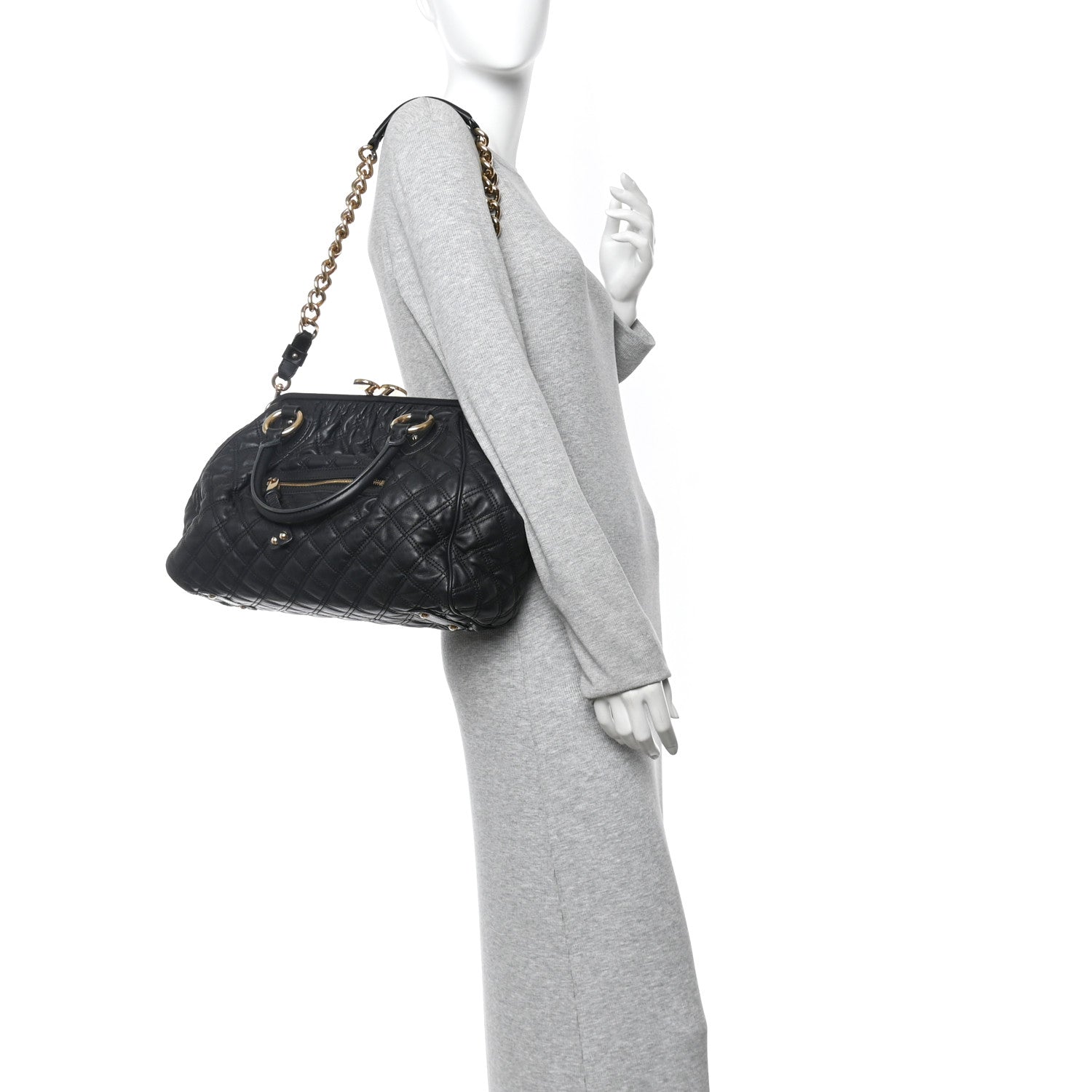 Marc Jacobs Calfskin Quilted Stam Black 2 of 10
