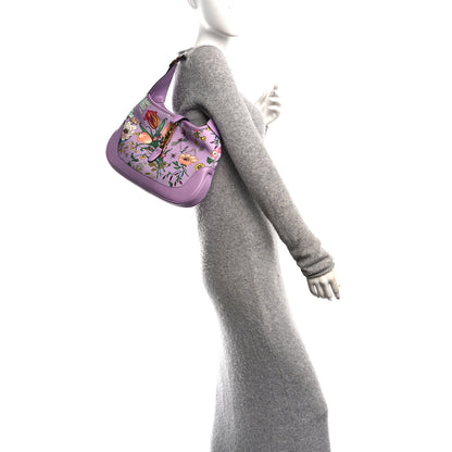 Gucci Canvas Flora Medium Jackie Hobo Lilac 2 of 10