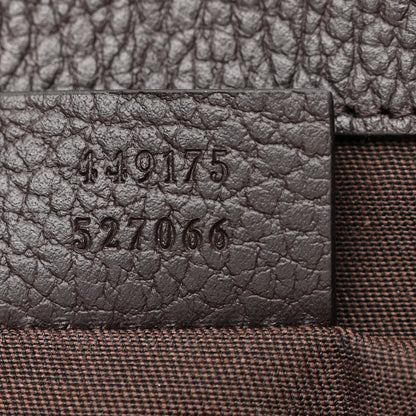 Gucci Monogram Dollar Calfskin O Drawstring Backpack Beige Ebony Testa di Moro Dark Chocolate 7 of 10