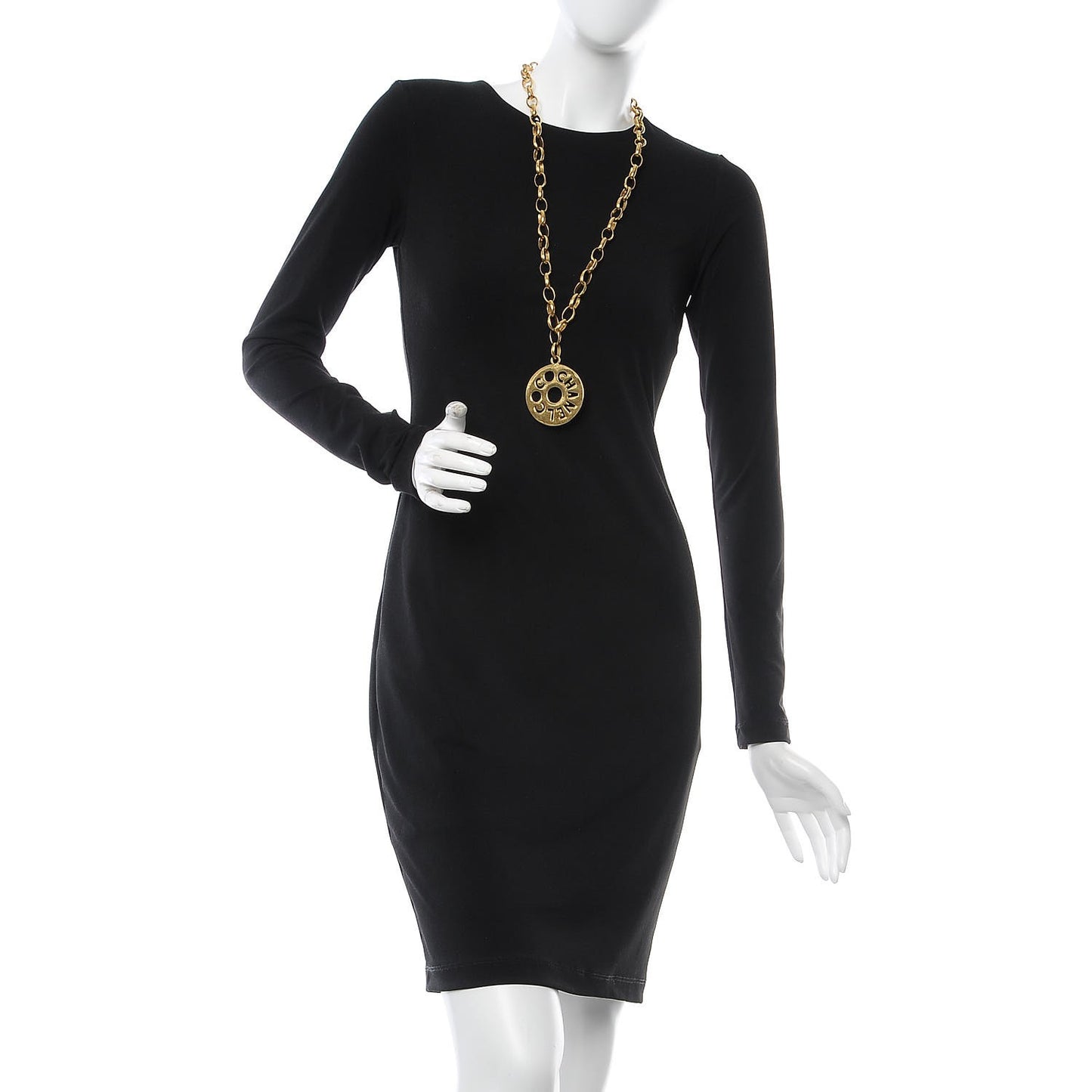 Medallion Long Chain Necklace Gold