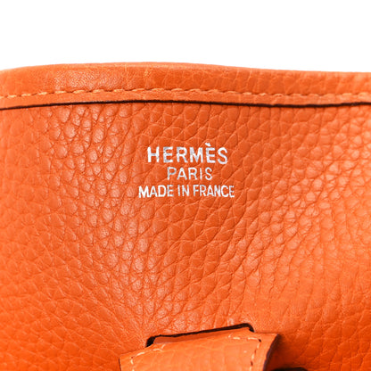 Hermes Taurillon Clemence Evelyne PM Orange 6 of 10