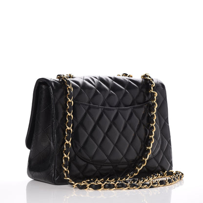 Chanel Lambskin Quilted Jumbo Single Flap Black 4 of 9