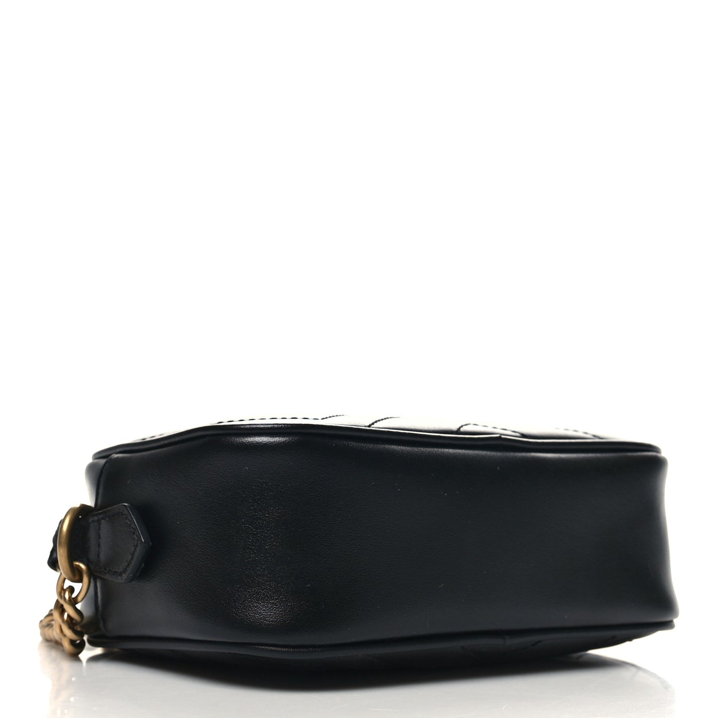 Calfskin Matelasse Mini GG Marmont Chain Shoulder Bag Black