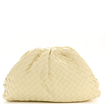 Bottega Veneta Nappa Maxi Intrecciato The Pouch Oversized Clutch Ice Cream 1 of 10