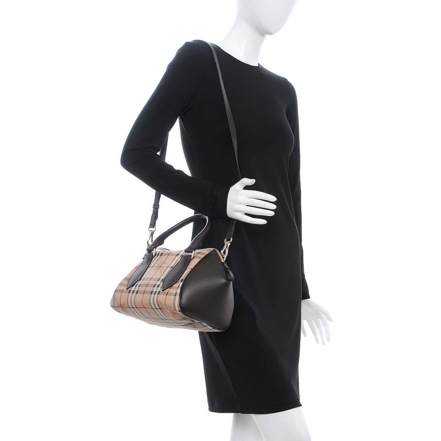 Haymarket Check Small Blaze Satchel Chocolate