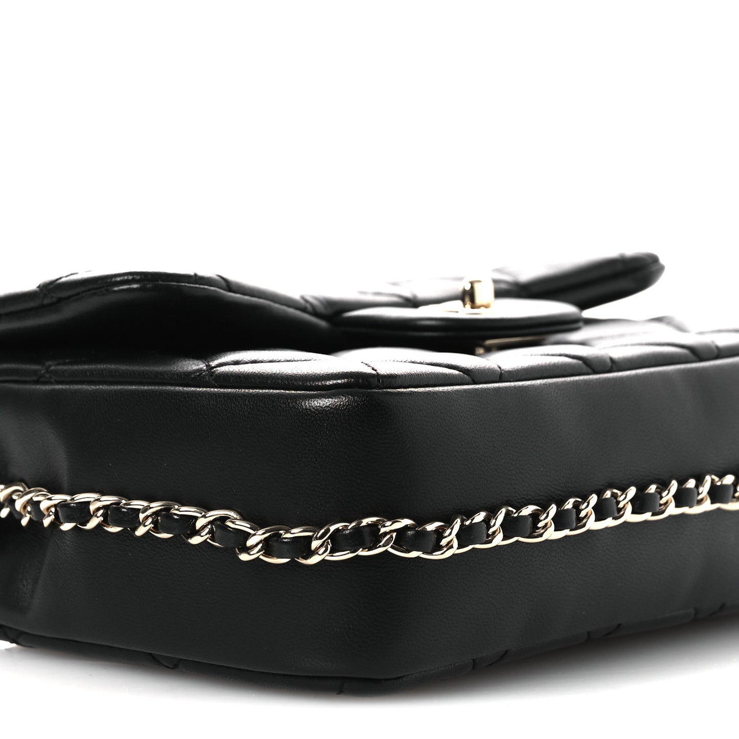 Lambskin Quilted Small My Precious Flap Black