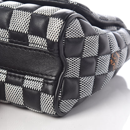 Louis Vuitton Calfskin Damier Twist Shoulder Bag BB Black White 8 of 8