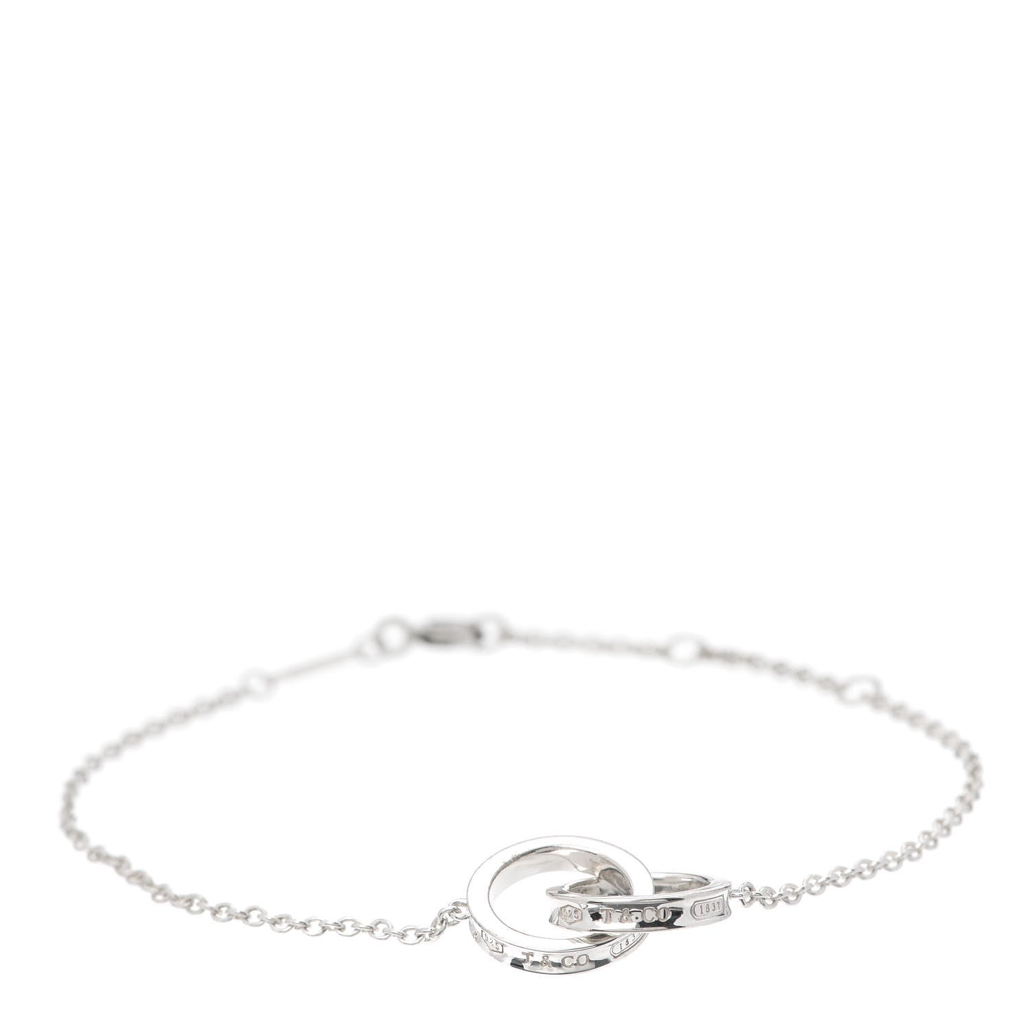 Tiffany Sterling Silver 1837 Interlocking Bracelet 1 of 5