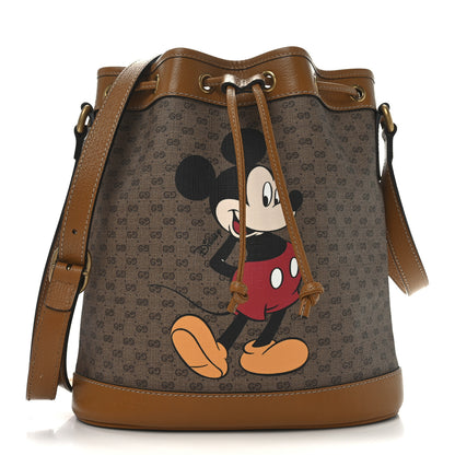 Gucci X DISNEY Mini Vintage GG Supreme Monogram Bucket Bag Beige Vintage Sun Oil 1 of 11