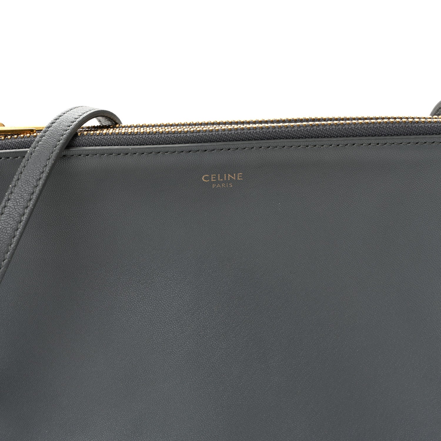 Celine Lambskin Small Trio Crossbody Bag Medium Grey 10 of 12
