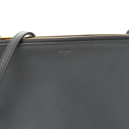 Celine Lambskin Small Trio Crossbody Bag Medium Grey 10 of 12